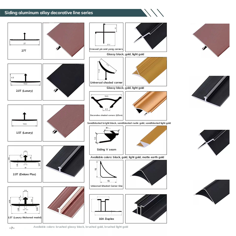 Lignes décoratives en aluminium protégeant et décorant les bords des carreaux